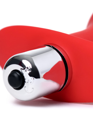 Анальная вибровтулка TODO BY TOYFA GLAM, силикон, красная, 9,7 см, Ø 4 см