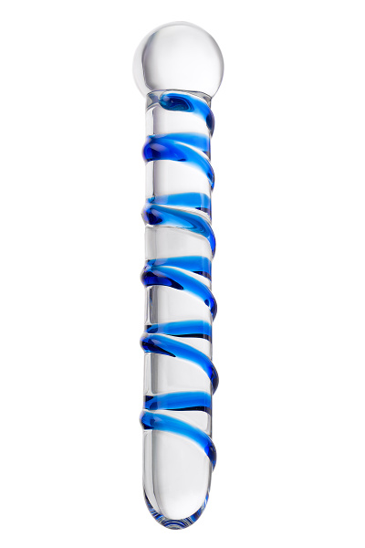 Двусторонний фаллоимитатор Sexus Glass, стекло, прозрачный, 19 см