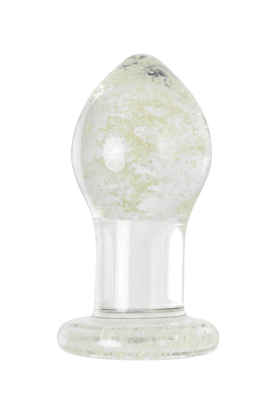 Анальная втулка Sexus Glass светящаяся в темноте, стекло, 9 см