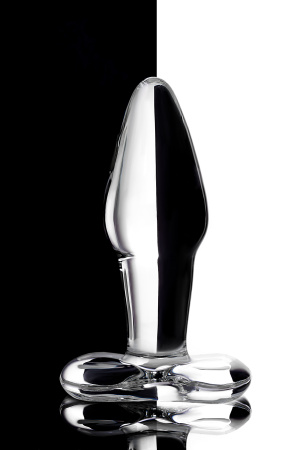 Анальная втулка Sexus Glass, стекло, прозрачная, 10,5 см, Ø 3,5 см