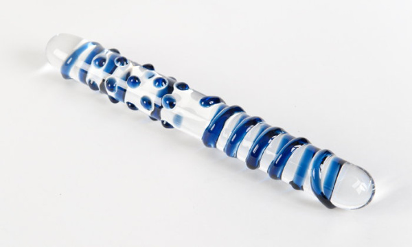 Двусторонний фаллоимитатор Sexus Glass, стекло, прозрачный, 22 см