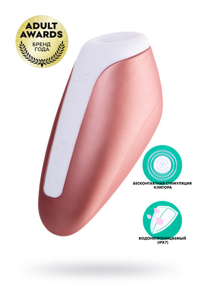Вакуум-волновой бесконтактный стимулятор клитора Satisfyer Love Breeze, розовый, 9,5 см