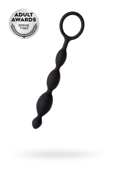 Цепочка анальная TOYFA A-Toys, черная, 13,7 см, Ø 2,3