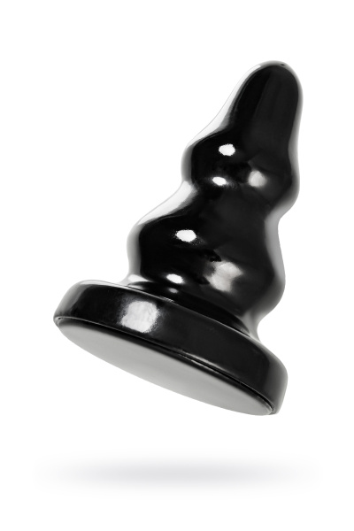 Анальная втулка TOYFA POPO Pleasure Monoceros, PVC, черная, 15 см, Ø 7 см