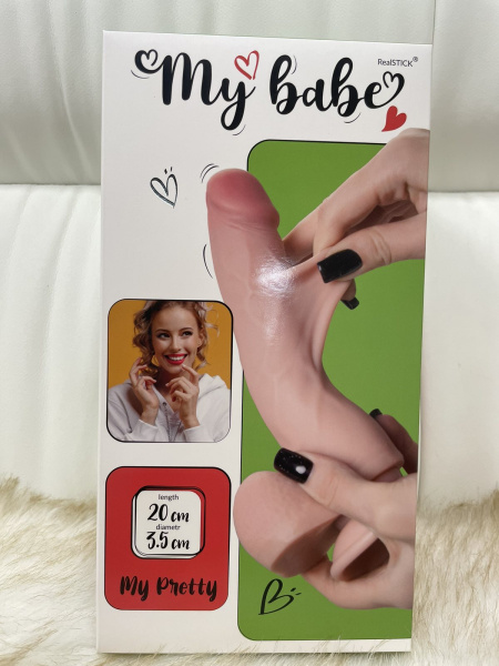 Реалистичный фаллоимитатор My Babe My Dainty, TPE, телесный, 20,5 см