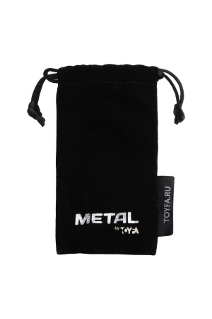 Анальная втулка TOYFA Metal,  с кристаллом цвета  турмалин+алмаз