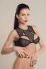 Бралетт Waname Apparel Delicacy c фигурными вырезами, черный, XXL