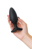 Анальная втулка Lovense Hush 2 (M), силикон, черная, 12,1 см