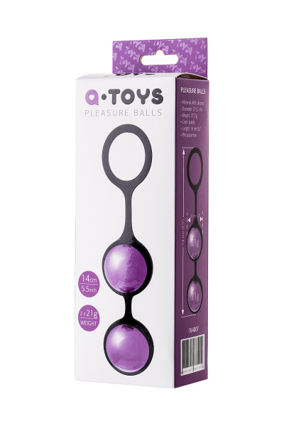 Вагинальные шарики  TOYFA A-Toys RASPY, ABS пластик, фиолетовыйЙ, 14 см