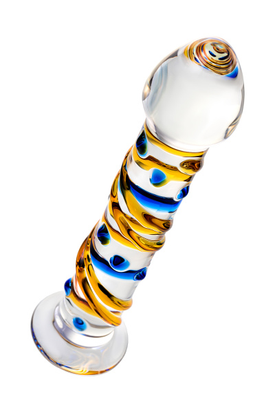 Фаллоимитатор Sexus Glass,стекло, прозрачный, 17,5 см