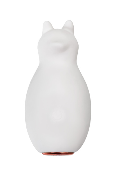 Вибратор Штучки-Дрючки, Mr. Bear, белый, силикон, 7,5см