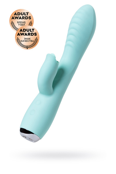 Вибратор с клиторальным стимулятором и язычком, JOS MILO,