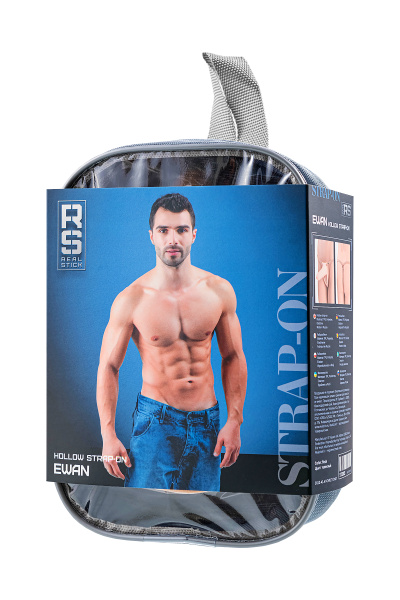 Фаллопротез RealStick Strap-On Ewan, TPE, телесный, 15 см