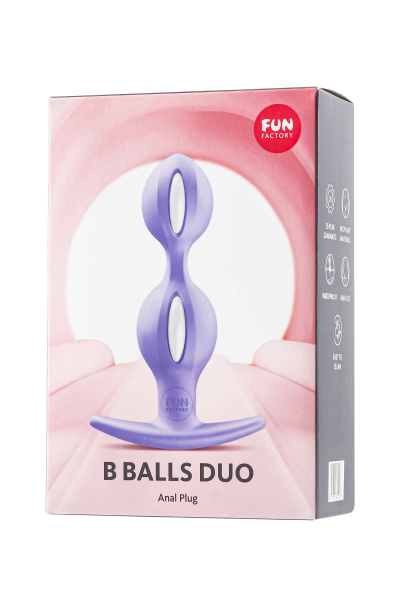 Анальный стимулятор Fun Factory B Balls Duo, силикон, сиреневый, 15 см