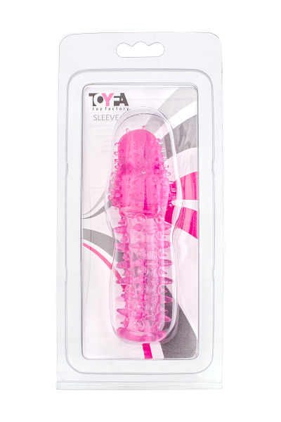 Насадка с шипами Toyfa, Розовая, 8 см, Ø 2,5