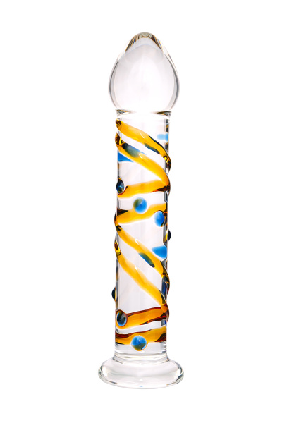 Фаллоимитатор Sexus Glass,стекло, прозрачный, 17,5 см
