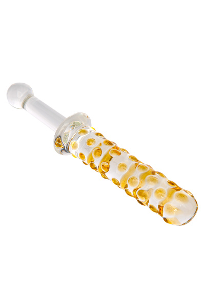 Двусторонний фаллоимитатор Sexus Glass, стекло, прозрачный, 25 см