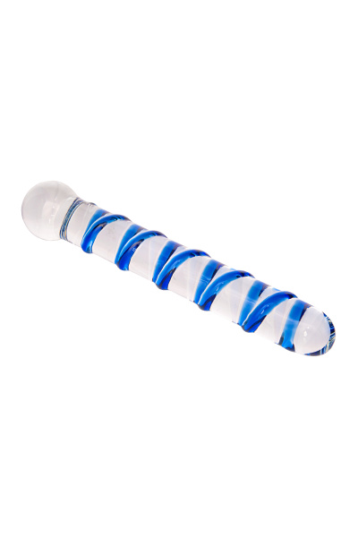Двусторонний фаллоимитатор Sexus Glass, стекло, прозрачный, 19 см
