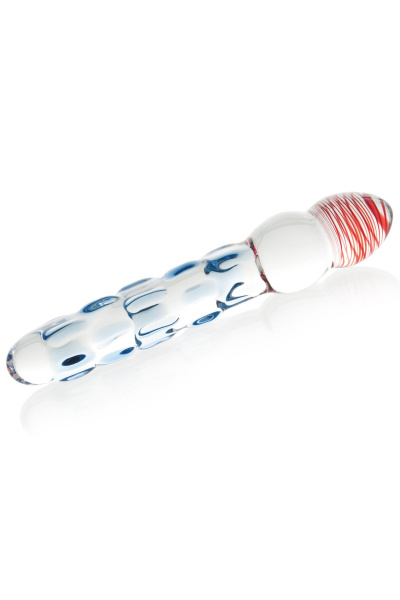 Двусторонний фаллоимитатор Sexus Glass, стекло, проозрачный, 20 см