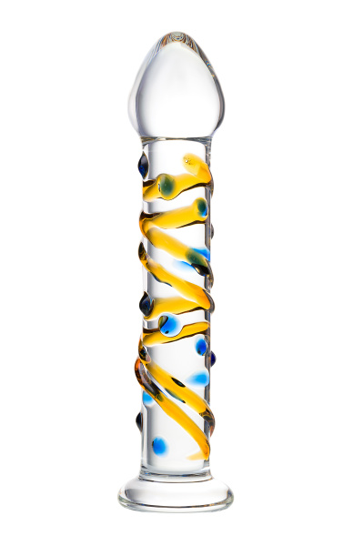 Фаллоимитатор Sexus Glass,стекло, прозрачный, 17,5 см