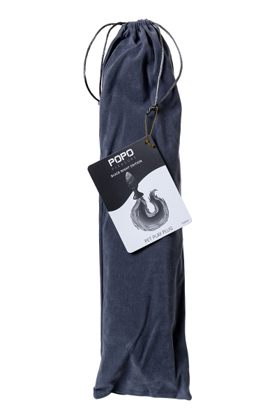 Анальная втулка с хвостом TOYFA POPO Pleasure, Бело-фиолетовая, 45 см, Ø 2,7