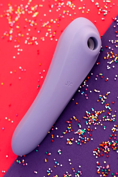 Вакуум-волновой бесконтактный стимулятор клитора Satisfyer Dual Pleasure, Лиловый, 17,9 см, Ø 3,0